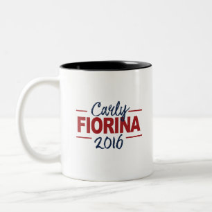 Carly Fiorina 2016 Campaign Sign Cursive Two-Tone Coffee Mug