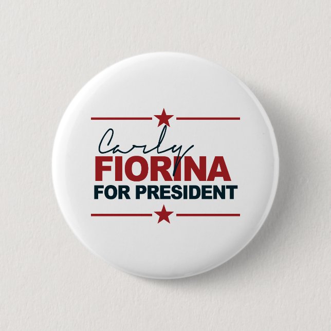 Carly Fiorina For President 2016 Signature 2 Inch Round Button (Front)