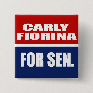 CARLY FIORINA FOR SENATE 2 INCH SQUARE BUTTON