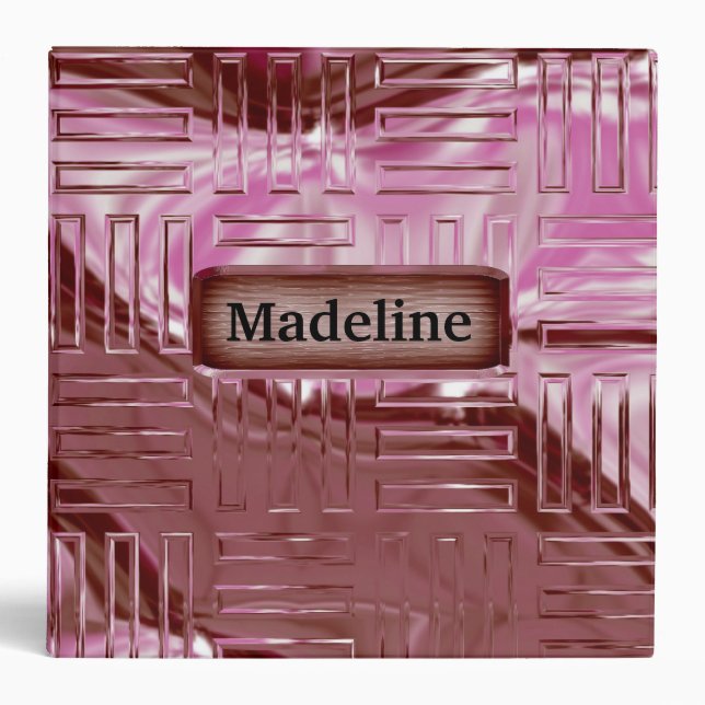 Carlye's  Beautiful Blush Monogram Binder (Front)