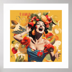 Carman with Tropical Headdress II Poster