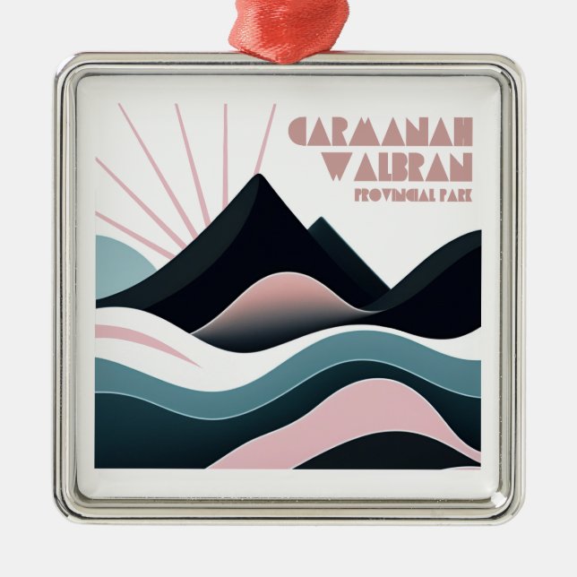 Carmanah Walbran Provincial Park Coloured Hills Metal Ornament (Front)