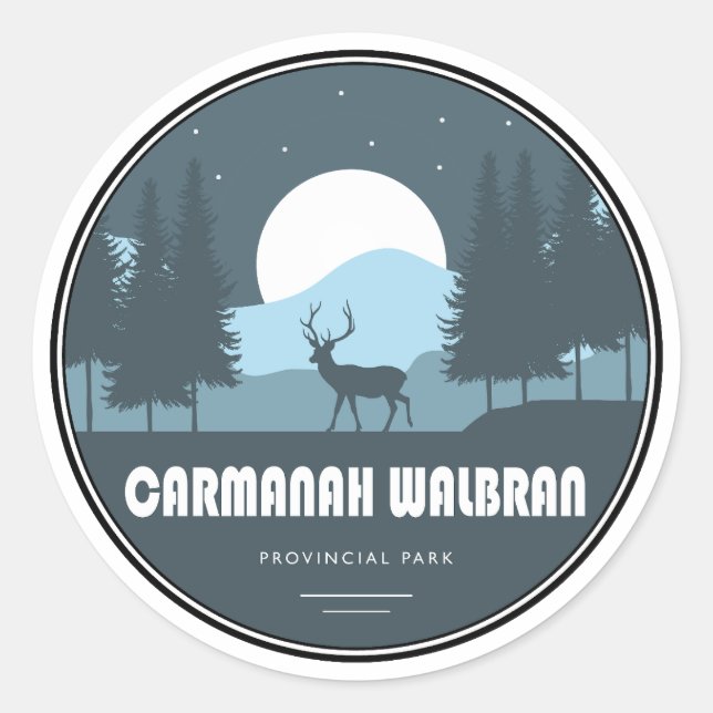 Carmanah Walbran Provincial Park Deer Classic Round Sticker (Front)