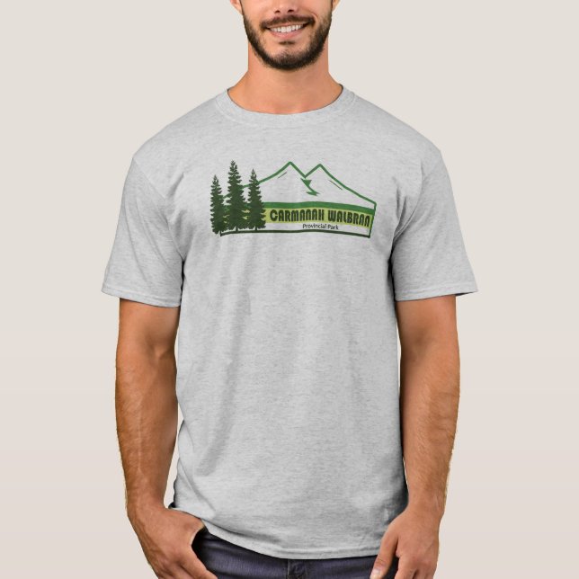 Carmanah Walbran Provincial Park Green Stripes T-Shirt (Front)