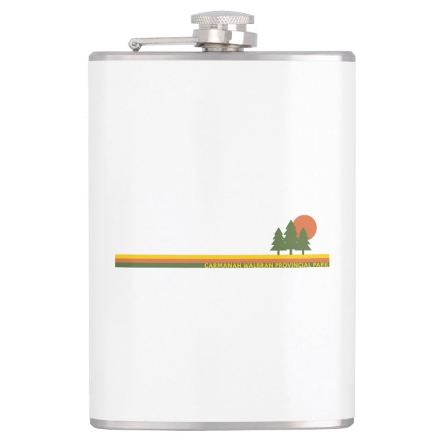Carmanah Walbran Provincial Park Pine Trees Sun Hip Flask (Front)