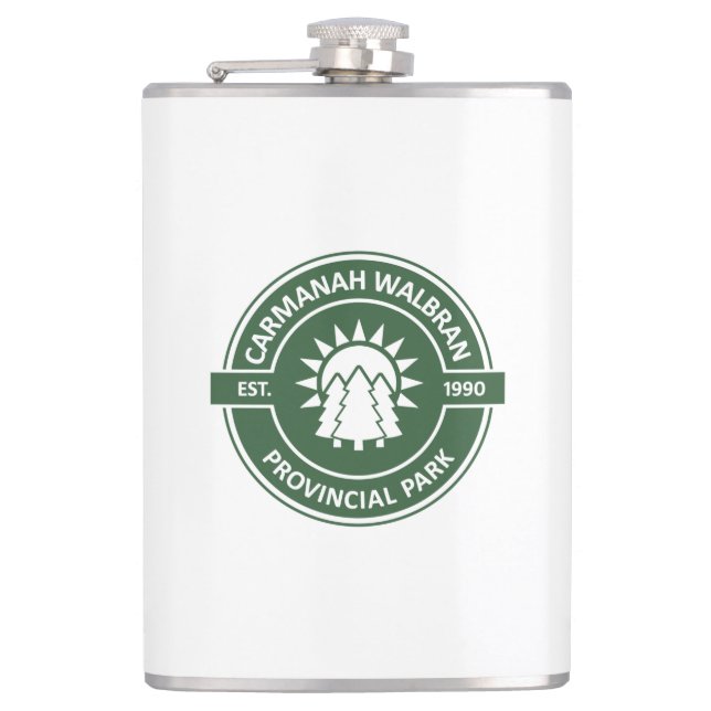 Carmanah Walbran Provincial Sun Trees Hip Flask (Front)