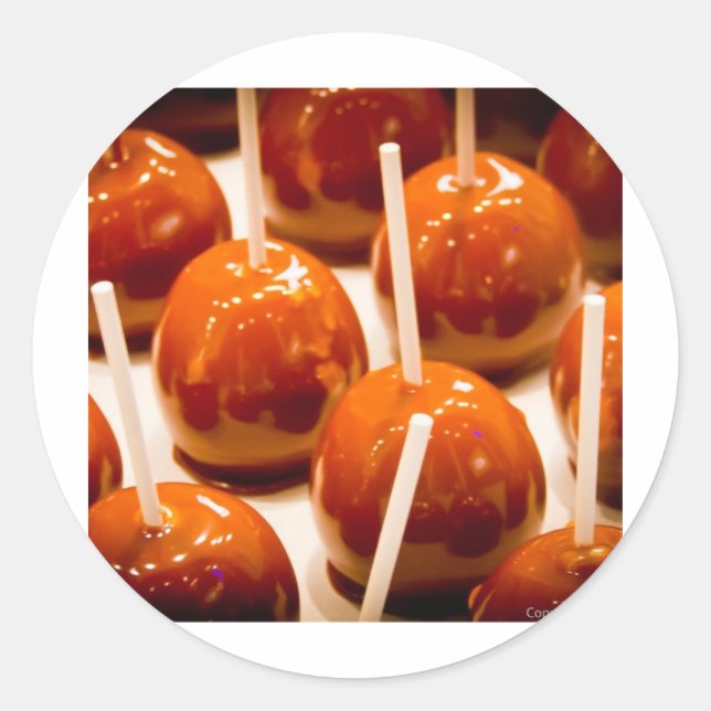 Carmel Apple Classic Round Sticker (Front)