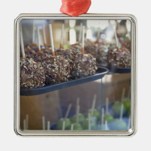 Carmel apples, Pioneer Square, Seattle, Metal Ornament