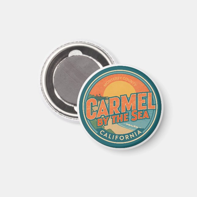 Carmel by the sea beach california pacific coast g magnet (Front/Back)