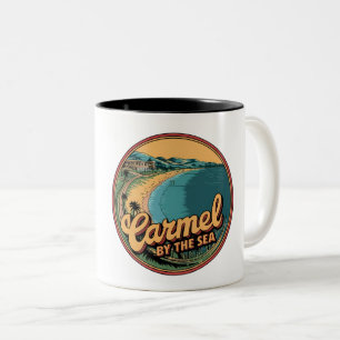 Carmel by the sea beach california pacific coast g Two-Tone coffee mug