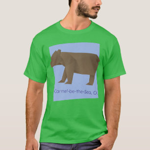 Carmel-by-the-Sea CA Origami Bear Abstract Geometr T-Shirt
