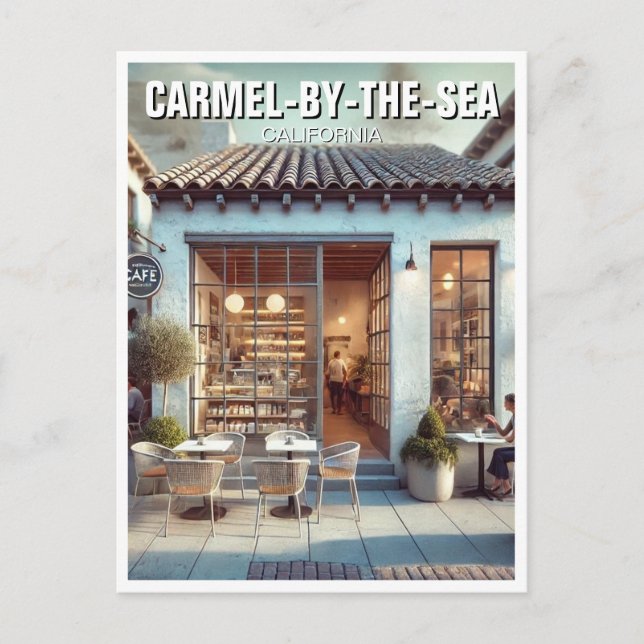 Carmel by the Sea Cafe California Postcard (Front)