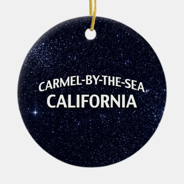 Carmel-by-the-Sea California Ceramic Ornament (Front)