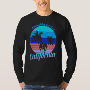Carmel By The Sea California Retro Palm Trees Beac T-Shirt