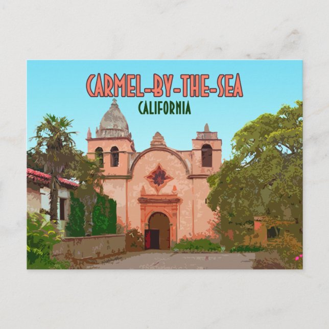 Carmel-By-The-Sea Mission Basilica California Postcard (Front)