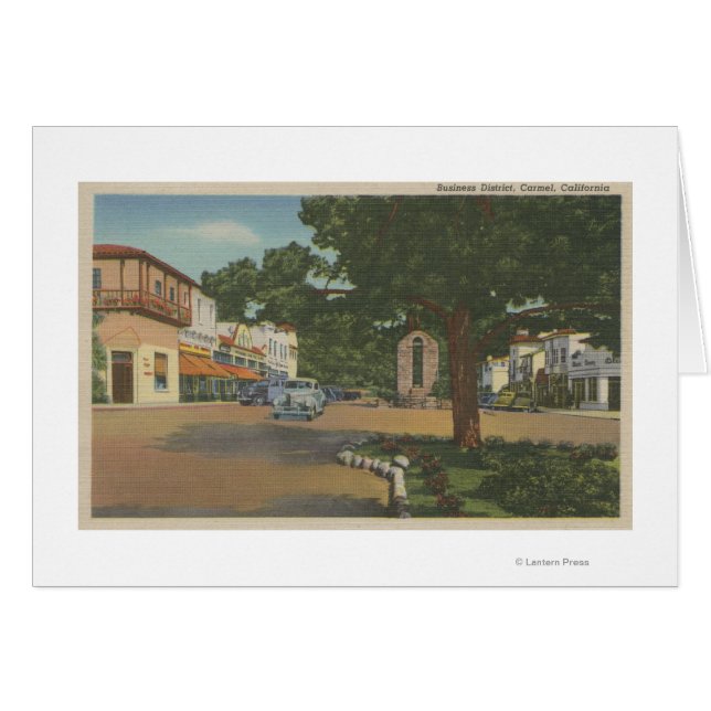 Carmel, CA - Business District View of Downtown (Front Horizontal)