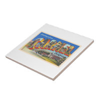 Carmel California CA Vintage Large Letter Postcard