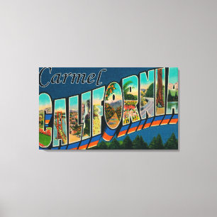 Carmel, California - Large Letter Scenes Canvas Print