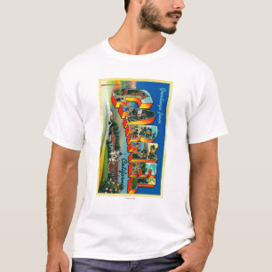 Carmel, California - Large Letter Scenes T-Shirt