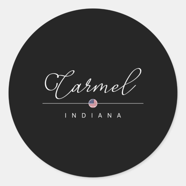 Carmel Indiana In On Carmel Classic Round Sticker (Front)