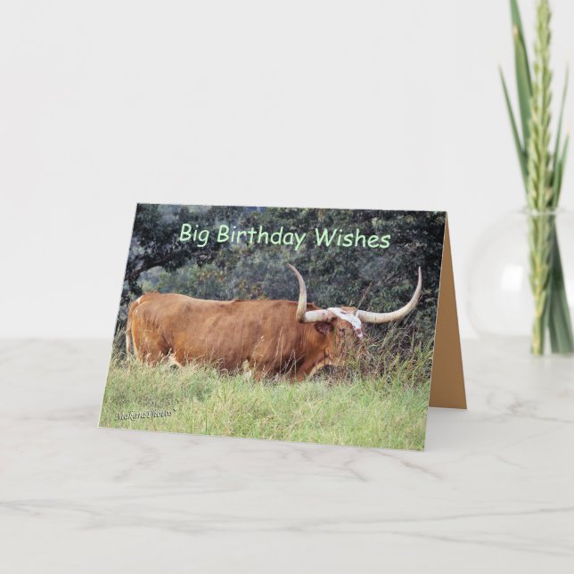 Carmel Longhorn-customize any occasion Card (Front)