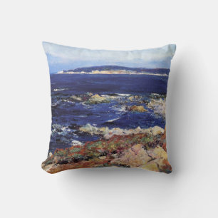 Carmel Seascape by Guy Orlando Rose Throw Pillow