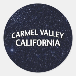 Carmel Valley California Classic Round Sticker