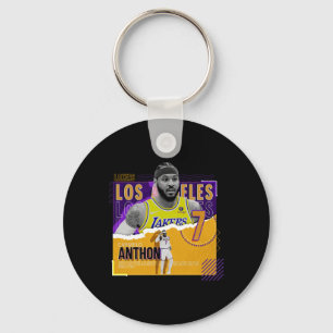 Carmelo-anthony -basketball-paper-poster-lakers Ac Keychain
