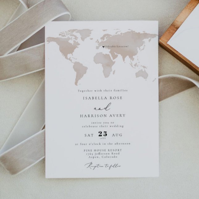 CARMEN Aquarelle Carte Voyage Mariage d'aventure (Créateur téléchargé)