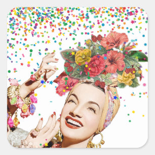 Carmen Goes to Rio Square Sticker