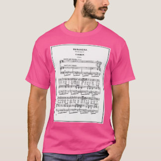 Carmen Habanera Sheet Music Notation T-Shirt