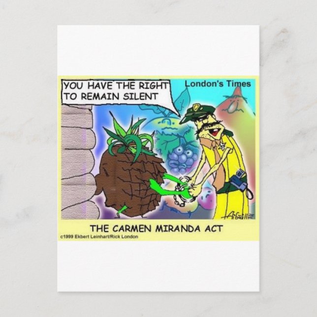 Carmen Mirand Act Funny Gifts & Collectibles Postcard (Front)