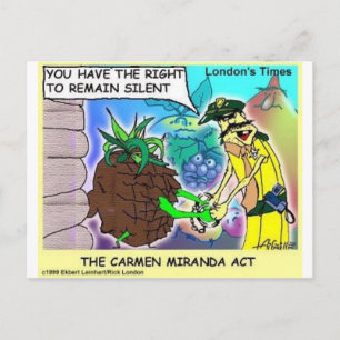 Carmen Mirand Act Funny Gifts & Collectibles Postcard