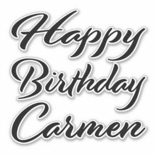 Carmen name first name black Sticker birthday
