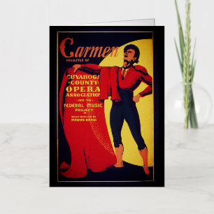 Carmen opera poster foil greeting card