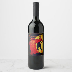 Carmen opera poster wine label