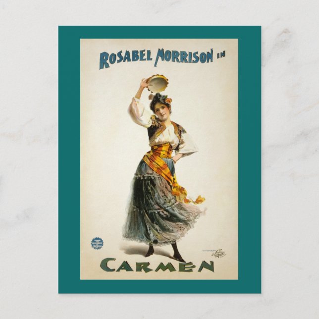 Carmen, The Opera 1896 Postcard (Front)