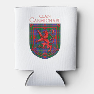 Carmichael Tartan Scottish Plaid Lion Rampant Can Cooler