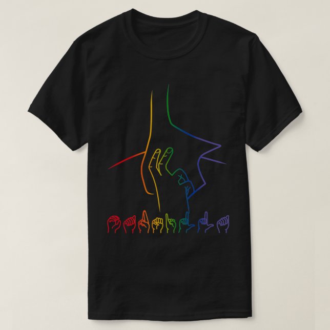 Carmilla in sign language Pride T-Shirt (Design Front)