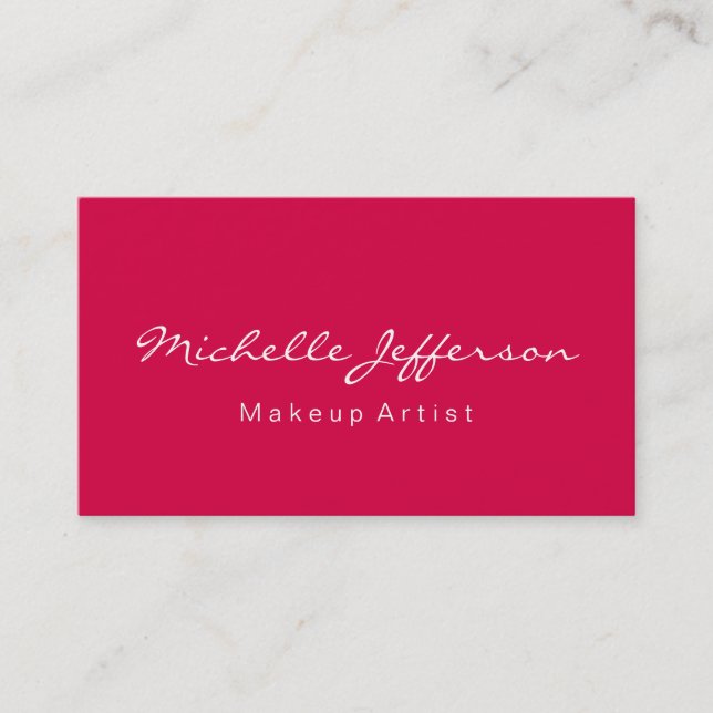Carmine Artiste maquillage rouge Carte de visite u (Devant)