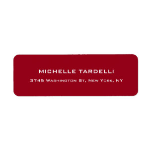 Carmine Red Plain Elegant Modern Trendy Minimalist