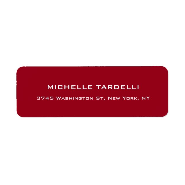 Carmine Red Plain Elegant Modern Trendy Minimalist (Front)