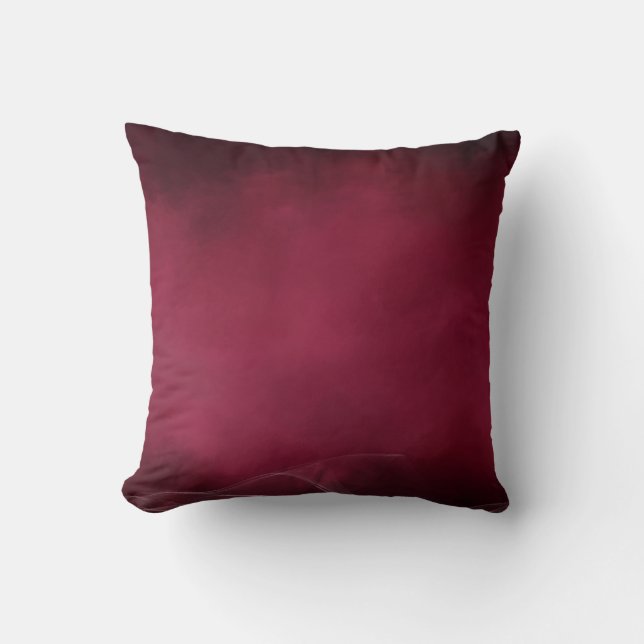 Carmine Red Soft Pastel Colour Tone Throw Pillow (Front)