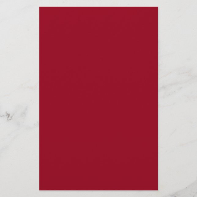 Carmine Solid Colour Stationery (Front)
