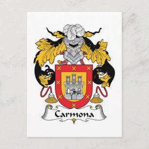 Carmona Family Crest Postcard