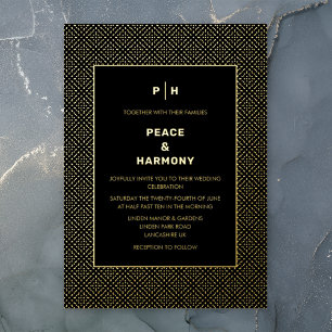 Carnaby Confetti Gold Black Wedding