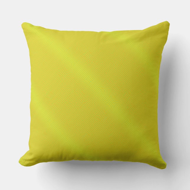 Carnaby Yellow and Chartreuse Throw Pillow (Front)