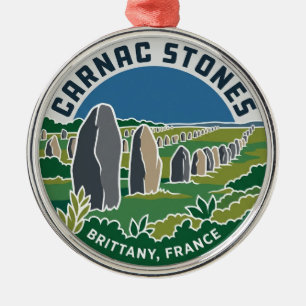 Carnac Stones France Metal Ornament