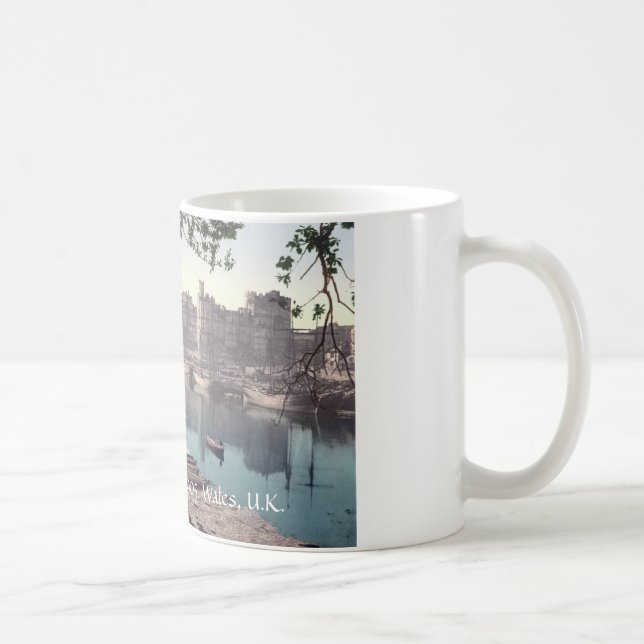 Carnarvon Castle 1905 vintage Wales Coffee Mug (Right)