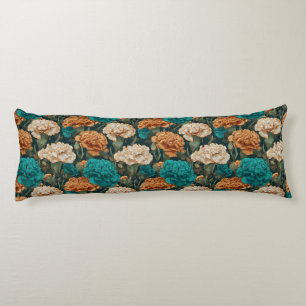 Carnation Bouquet Modern Farmhouse Elegant Travel Body Pillow